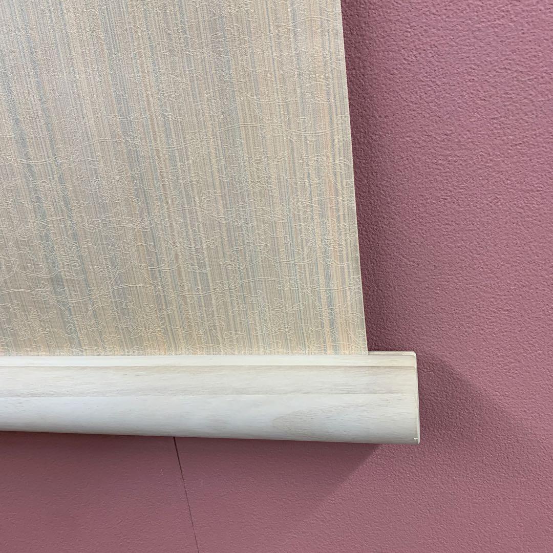 美品 掛け軸 水越由喜作 牡丹図 共箱 太巻き付き 四季花 二重箱