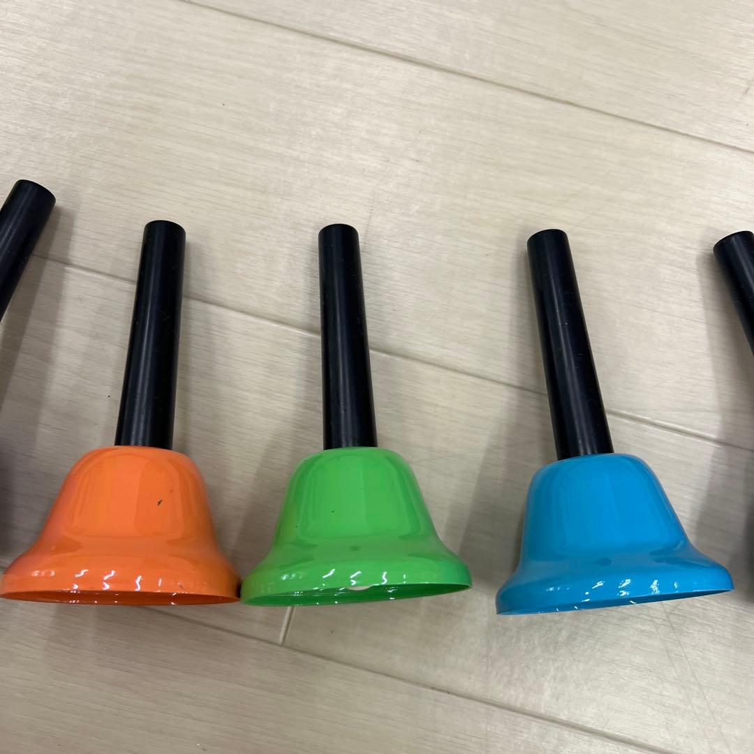 ハンドベルセット カラフル 10個 音階付き