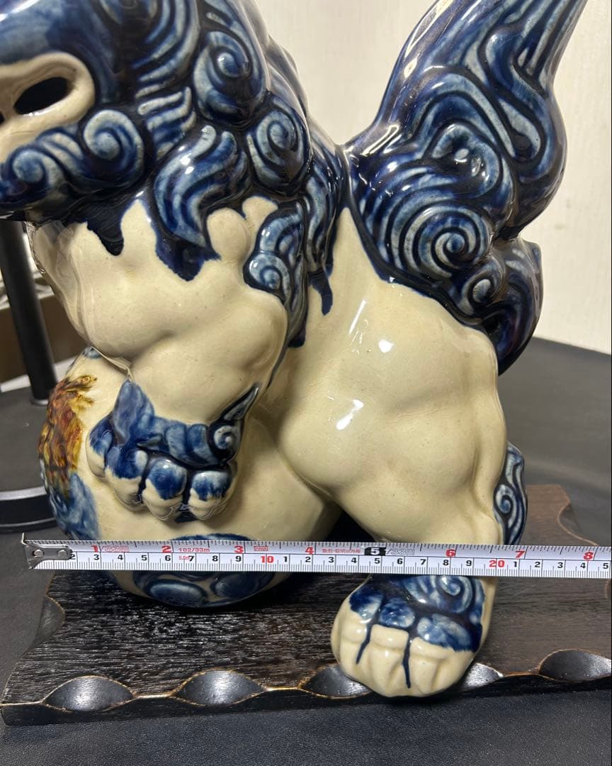 守り神陶器シーサー　獅子　旧家蔵出し、骨董品、縁起物、お守り、風水、収蔵品