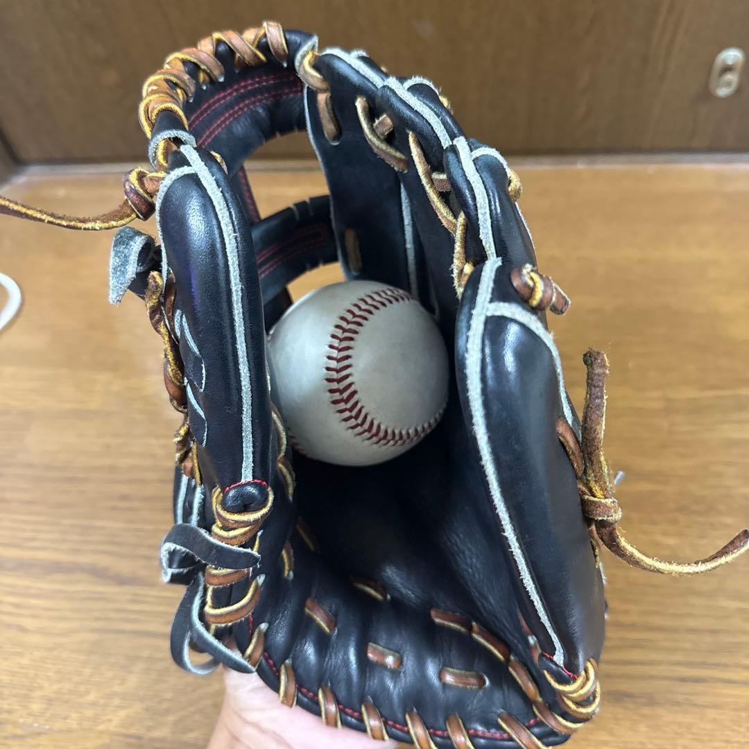 リュウ　ryu グローブ　硬式　グラブ　内野手　ブラック