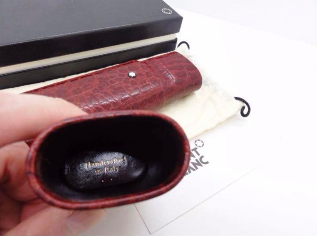 モンブラン ★稀な一生物の手作りの現在入手困難★名匠フローレンス手作りペンポーチ