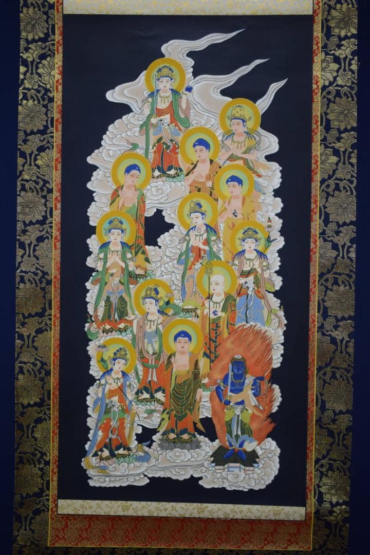 真作/十三佛図/美品/布袋屋掛軸HF-366