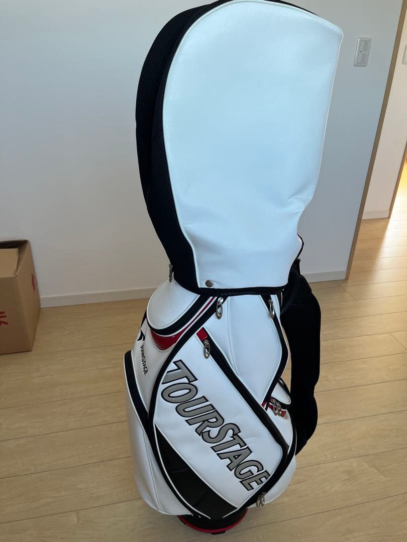 TOURSTAGE キャディバッグ ホワイト/ブラック