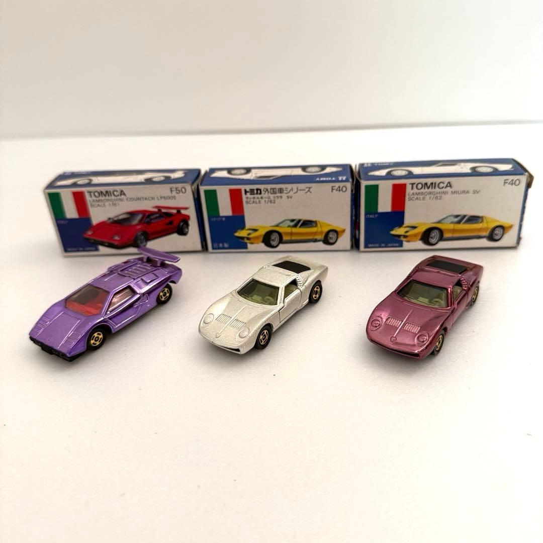 トミカ日本製 黒箱 ランボルギーニミウラSV×2 カウンタックLP500S