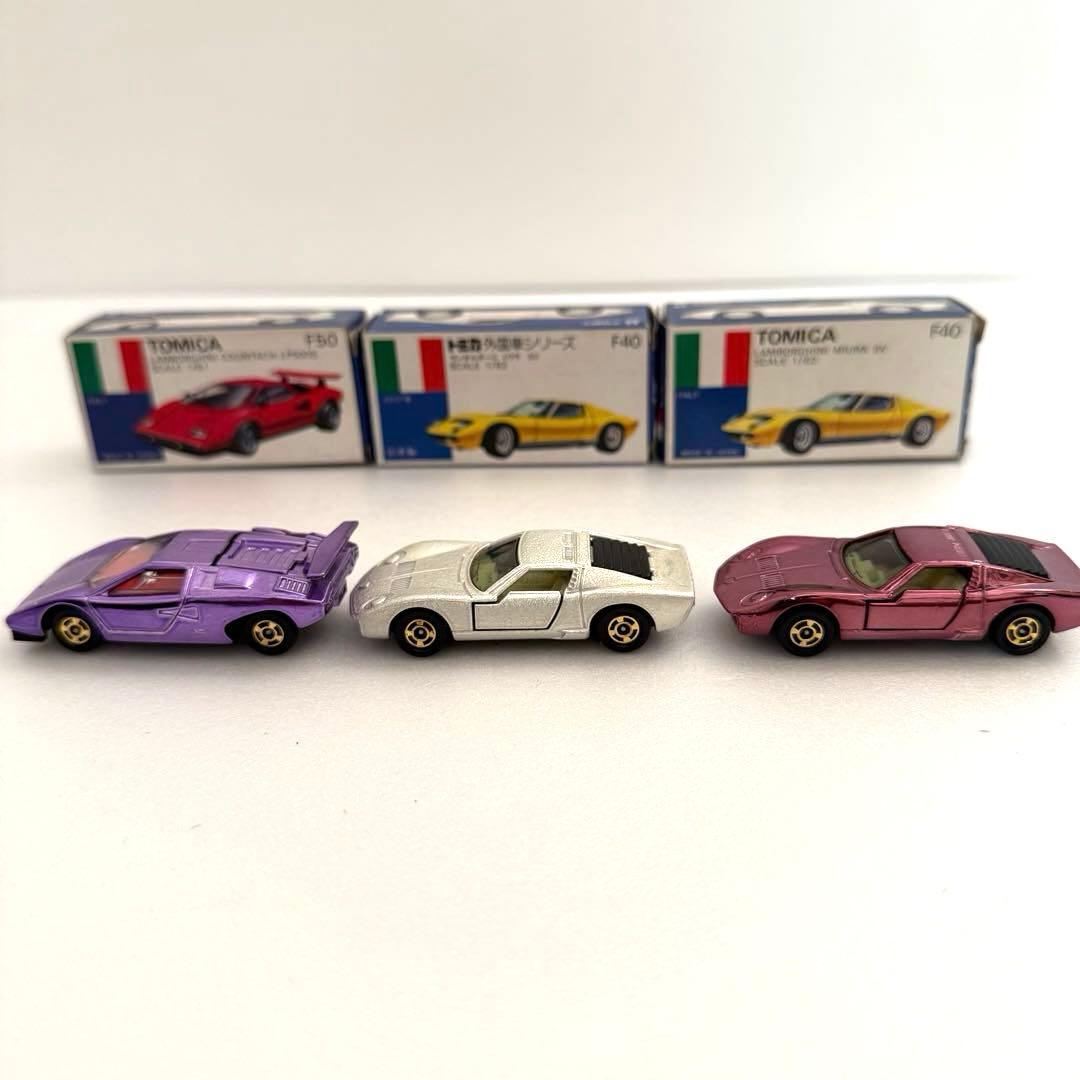 トミカ日本製 黒箱 ランボルギーニミウラSV×2 カウンタックLP500S