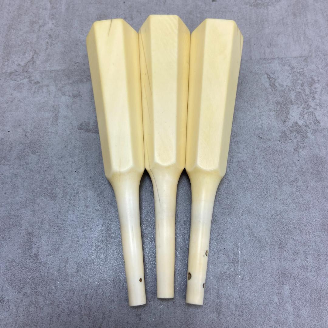 最高級品　津軽三味線用　糸巻き3本　和楽器　太棹　素六　全長約137mm