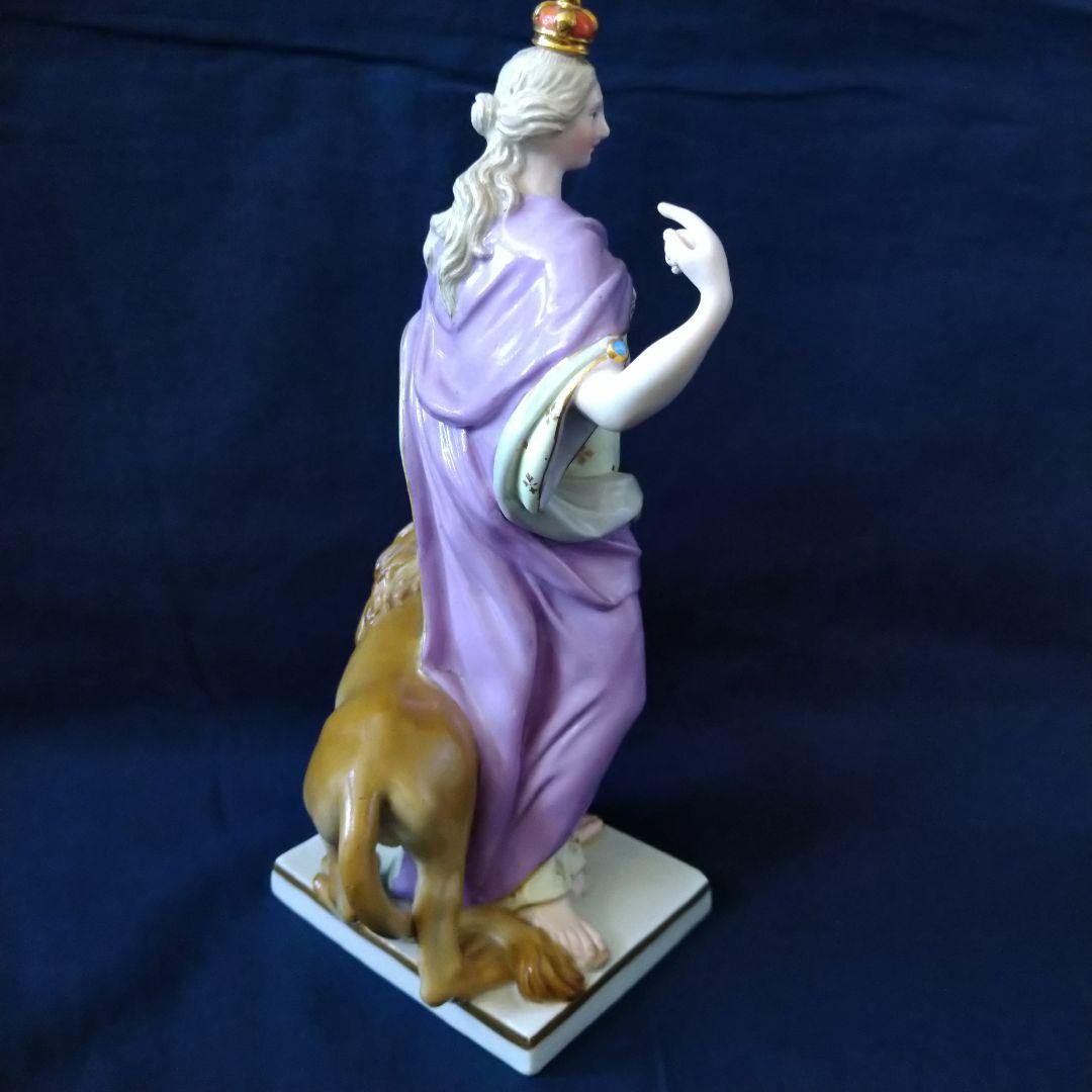 ✤1924年以前マイセン(Meissen)フィギュリン✤『女王とライオン』✤