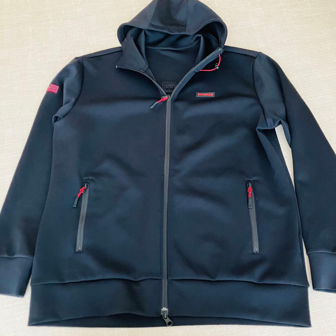 【極美品】ブリーフィング パーカー 3Dロゴ ゴルフ ネイビー XL