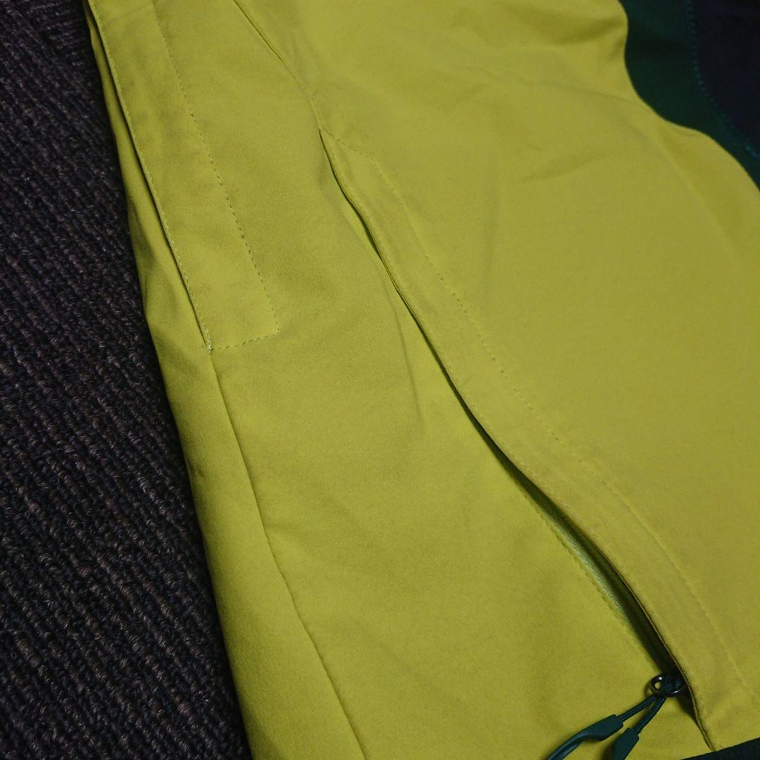 送料無料【Goldwin】イエロー×グリーンスキーウェア上下セット 上M下M-S