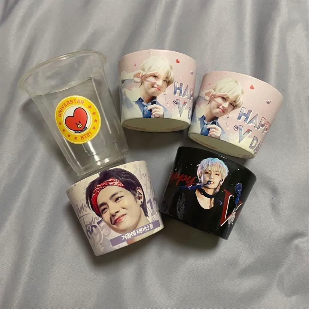 【美品多数】BTS テヒョン 公式うちわ スローガン カップホルダー まとめ売り