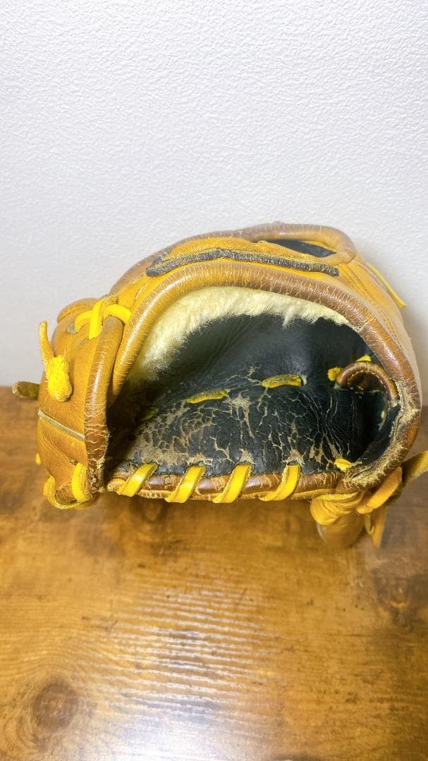 【送料無料】ザナックス 軟式用グローブ 外野手用 草野球 イエロー 一般軟式用