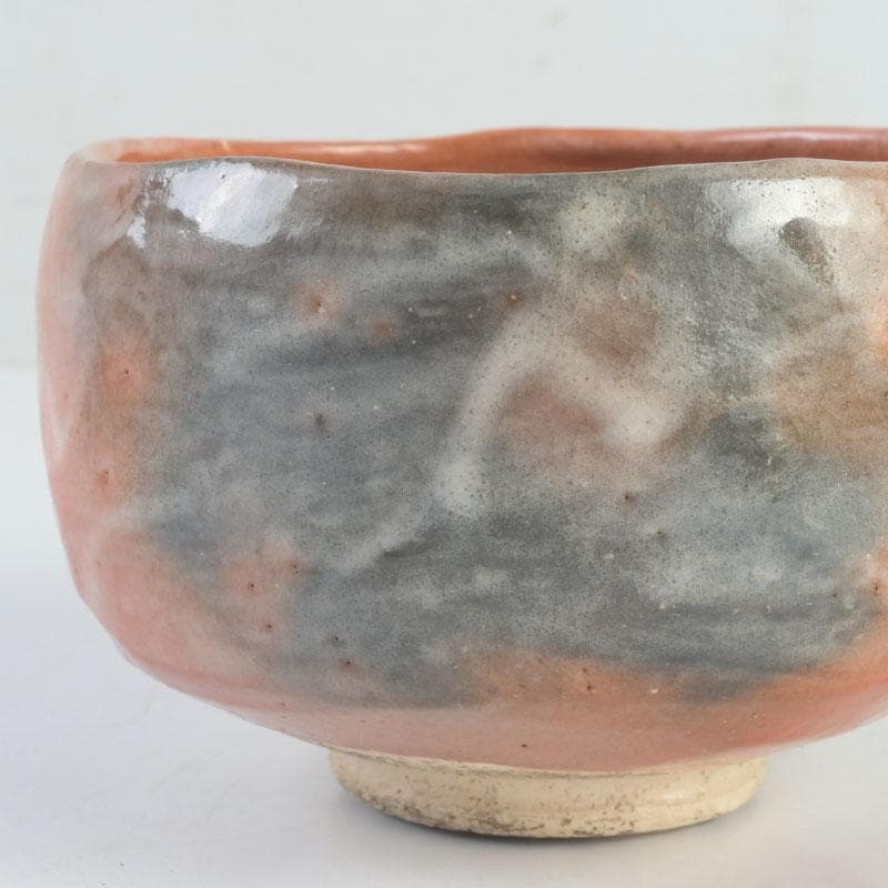 茶道具　芳幽軒　加藤石春作　赤楽茶碗　時代箱付　M　9732