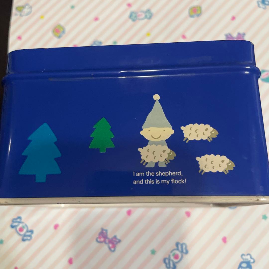 昭和サンリオ　セブンシリードワーフ　缶小物入れ。