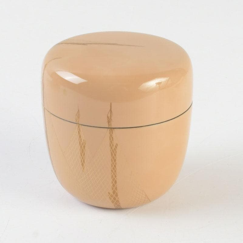 茶道具　越前蒔絵師　宮田宗景作　金蒔絵　棗　共箱　V　9838