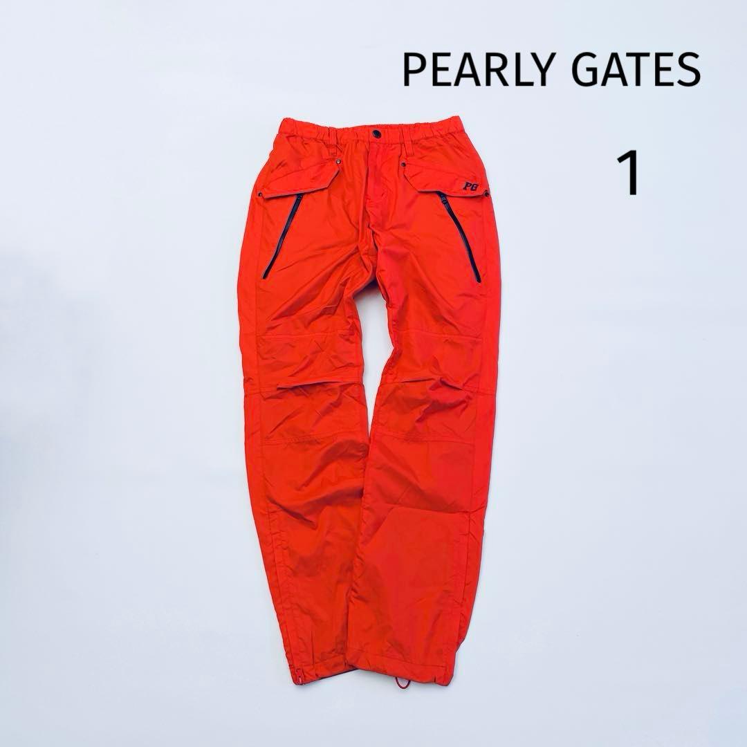 パーリーゲイツ ロングパンツ 1/M 裏起毛 レッド　蓄熱　レディース