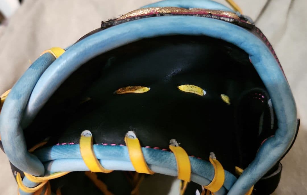 Xanax 野球グローブ 黒/オレンジ/黄色