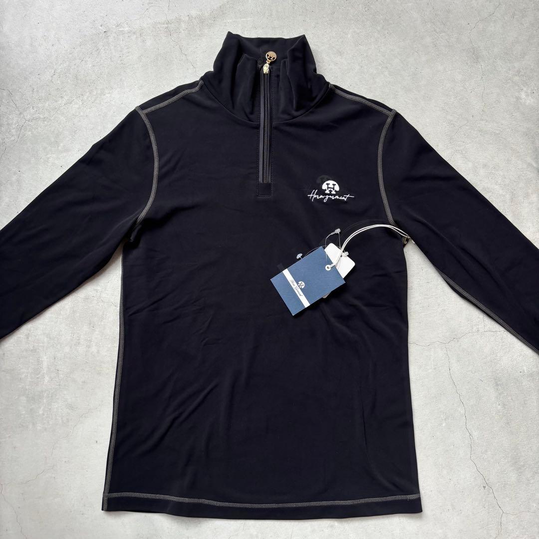 【新品タグ付】HORN GARMENT ハイネックハーフジップシャツ ロゴ刺繍