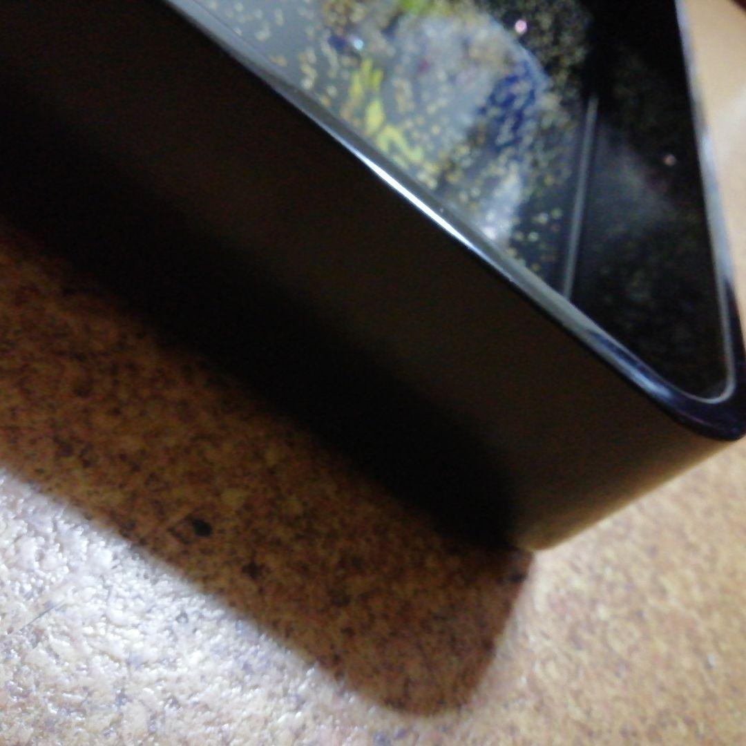 若狭塗　螺鈿細工　木製の大きな角盆　鶴　鳳凰　貝　漆器