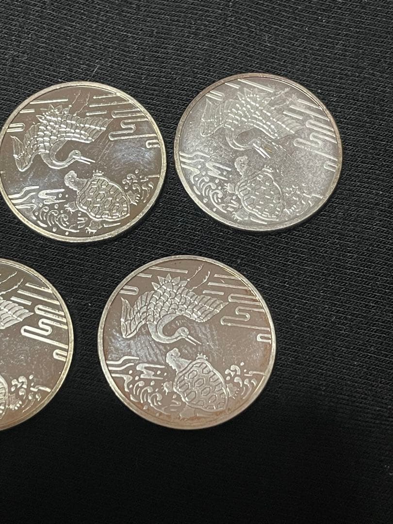 造幣局  銀製 福寿デザイン 5枚セット