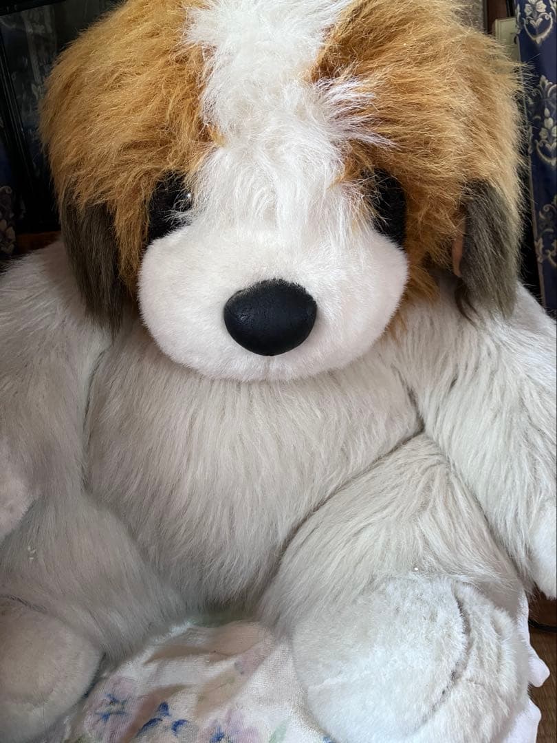 特大セントバーナードぬいぐるみ60センチ レトロ