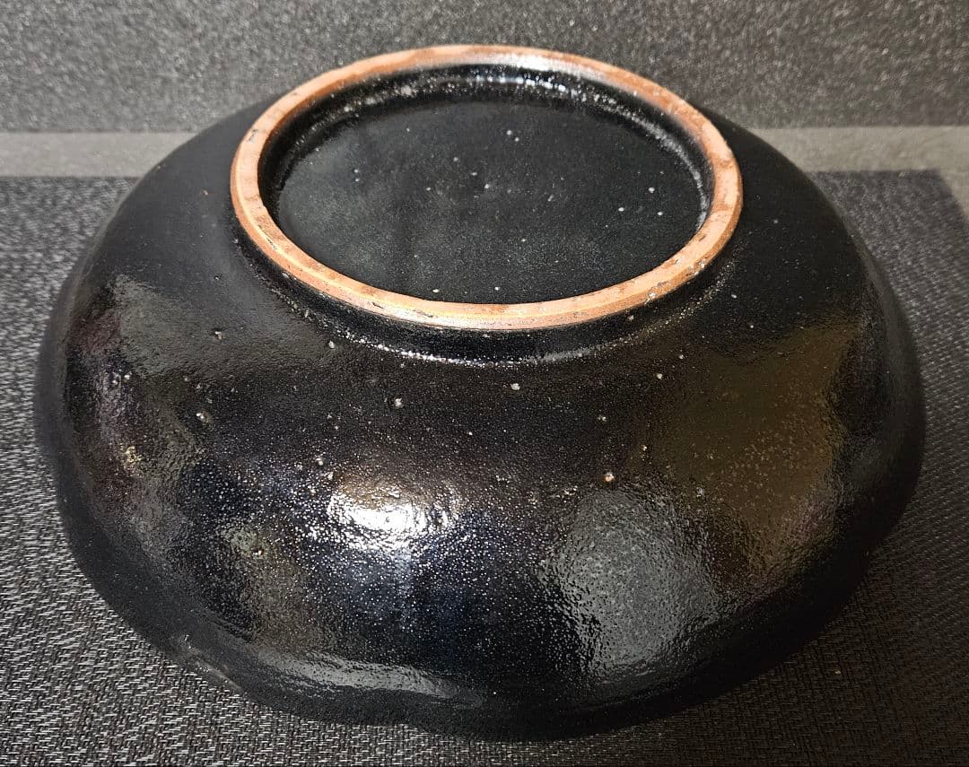 清水焼　京焼　吉村楽入造　金彩　梅文様　大鉢　盛鉢　飾り物　オブジェ　茶道具