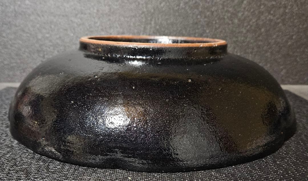 清水焼　京焼　吉村楽入造　金彩　梅文様　大鉢　盛鉢　飾り物　オブジェ　茶道具