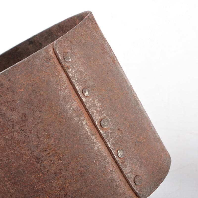 茶道具　古鉄鎚出　銀象嵌　瓢箪の葉文　蓋置　時代箱　V　R6097