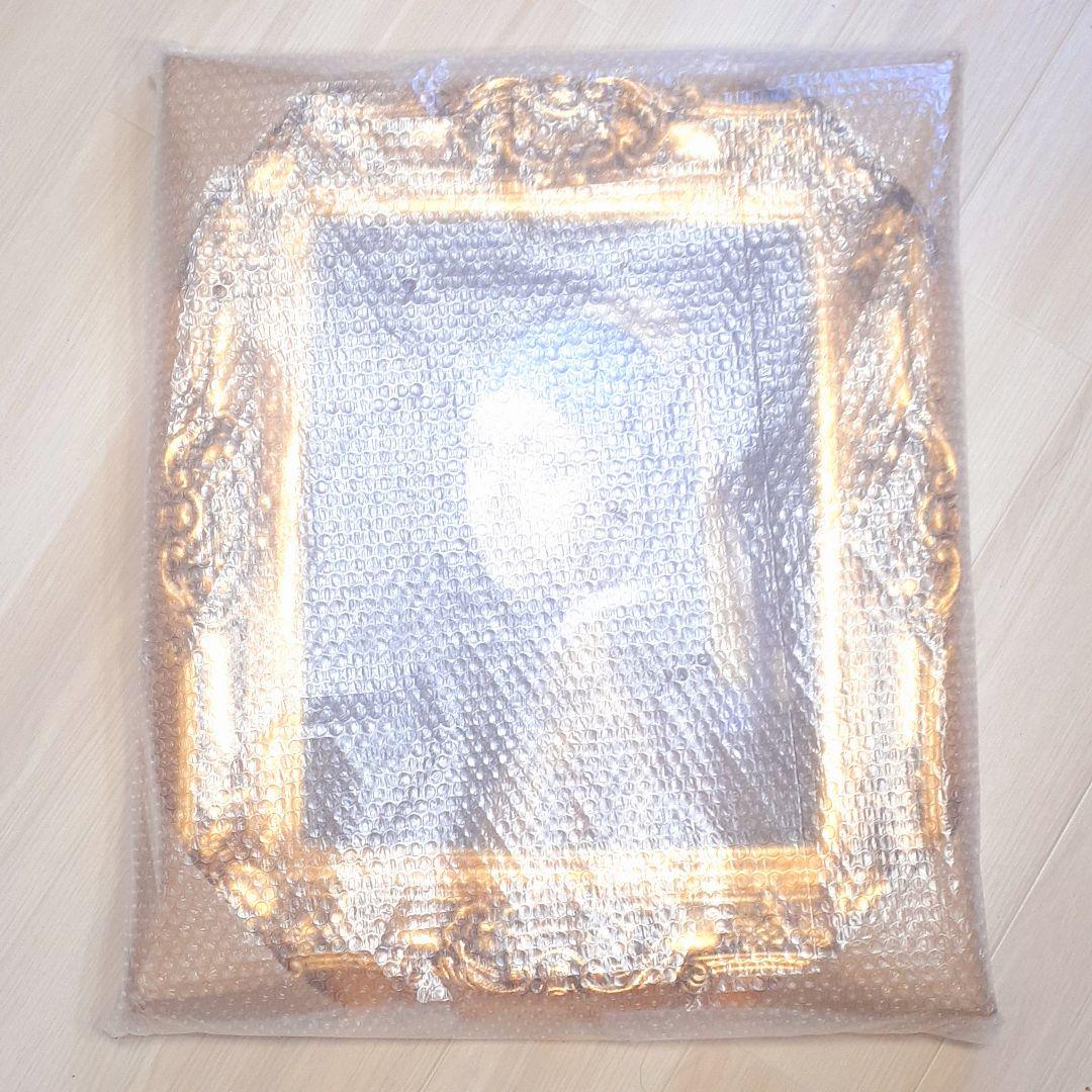 フェルメール作品　絵画　『真珠の耳飾りの少女』　良質キャンパス　豪華　金箔額縁付