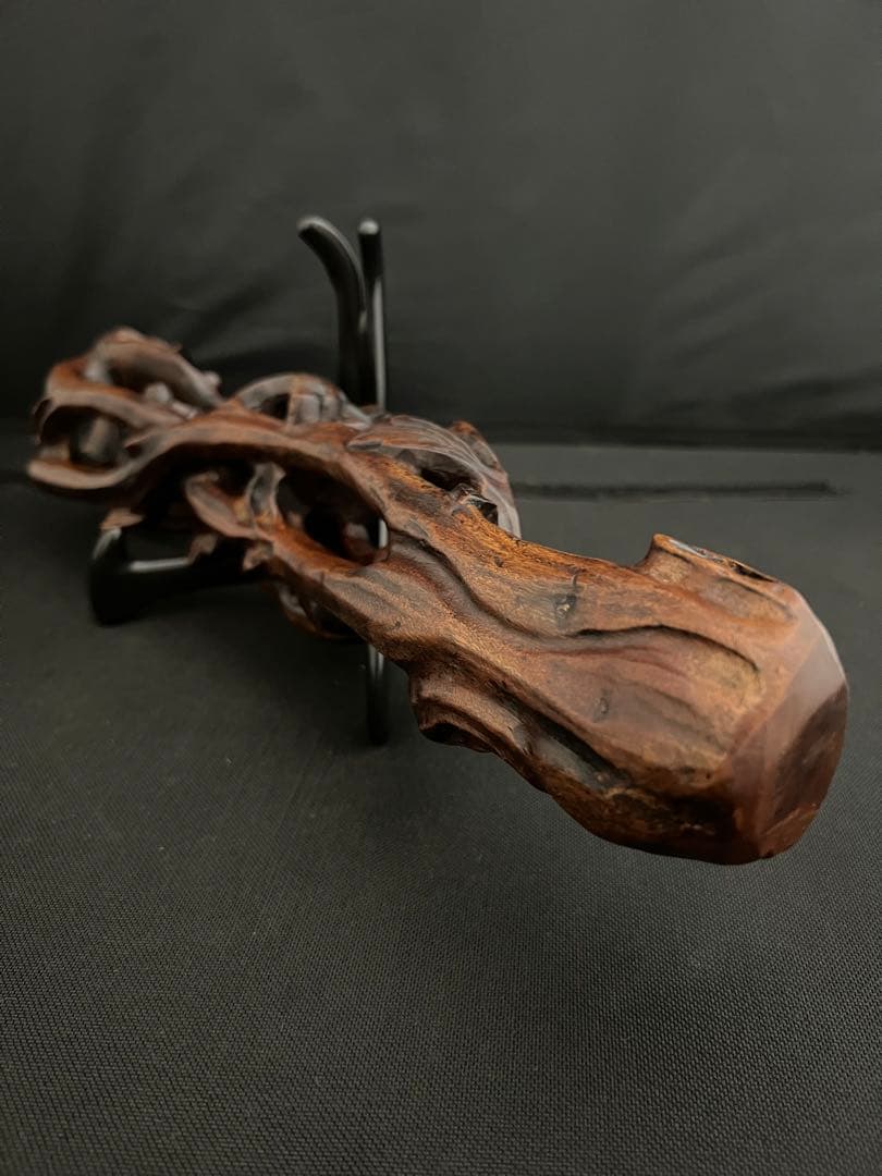 木彫 如意　彫刻 置物 魔除　風水 開運 金運 骨董 インテリア アンティーク