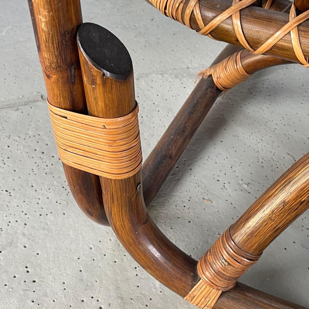 ② 【マルニ木工】ラタンチェア　籐　ヴィンテージ　レトロ　家具　２脚出品中！