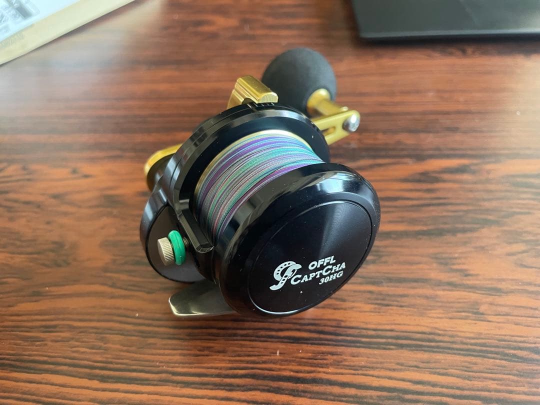 OFFL キャプチャ 30HG ベイトリール mrafix ジガー　ブルーヘブン