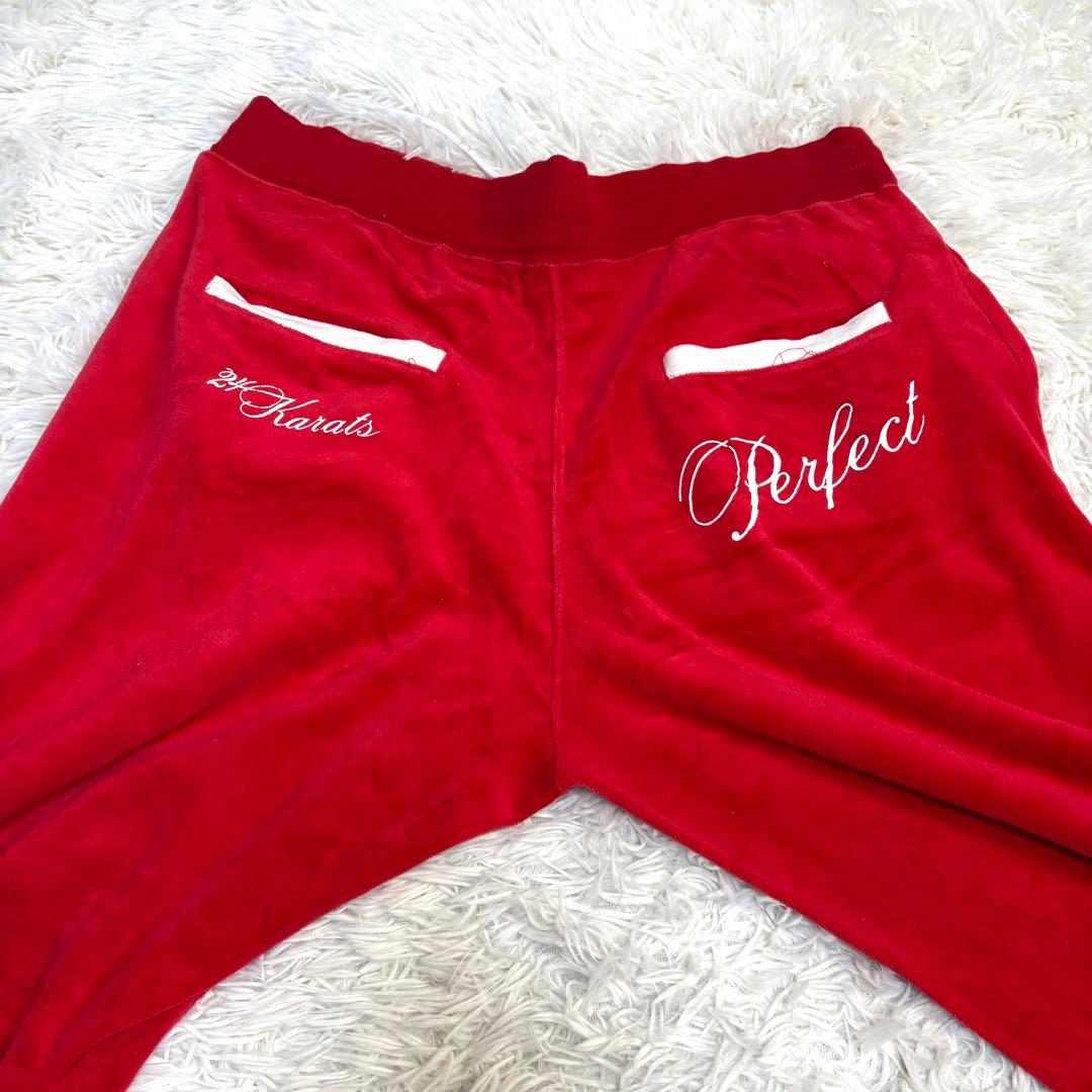 【レア】24karats ベロアジャージ セットアップ ライブツアー L 赤白