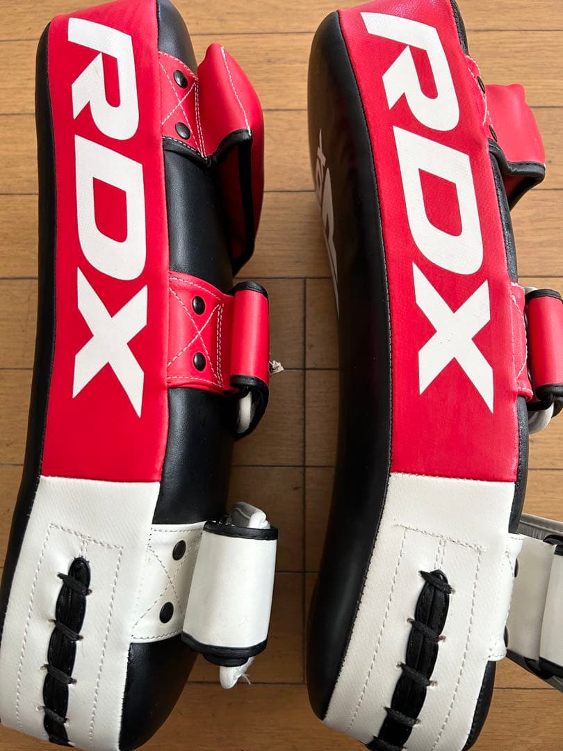 RDX 空手 ボクシング キックミット 2個セット 黒 赤