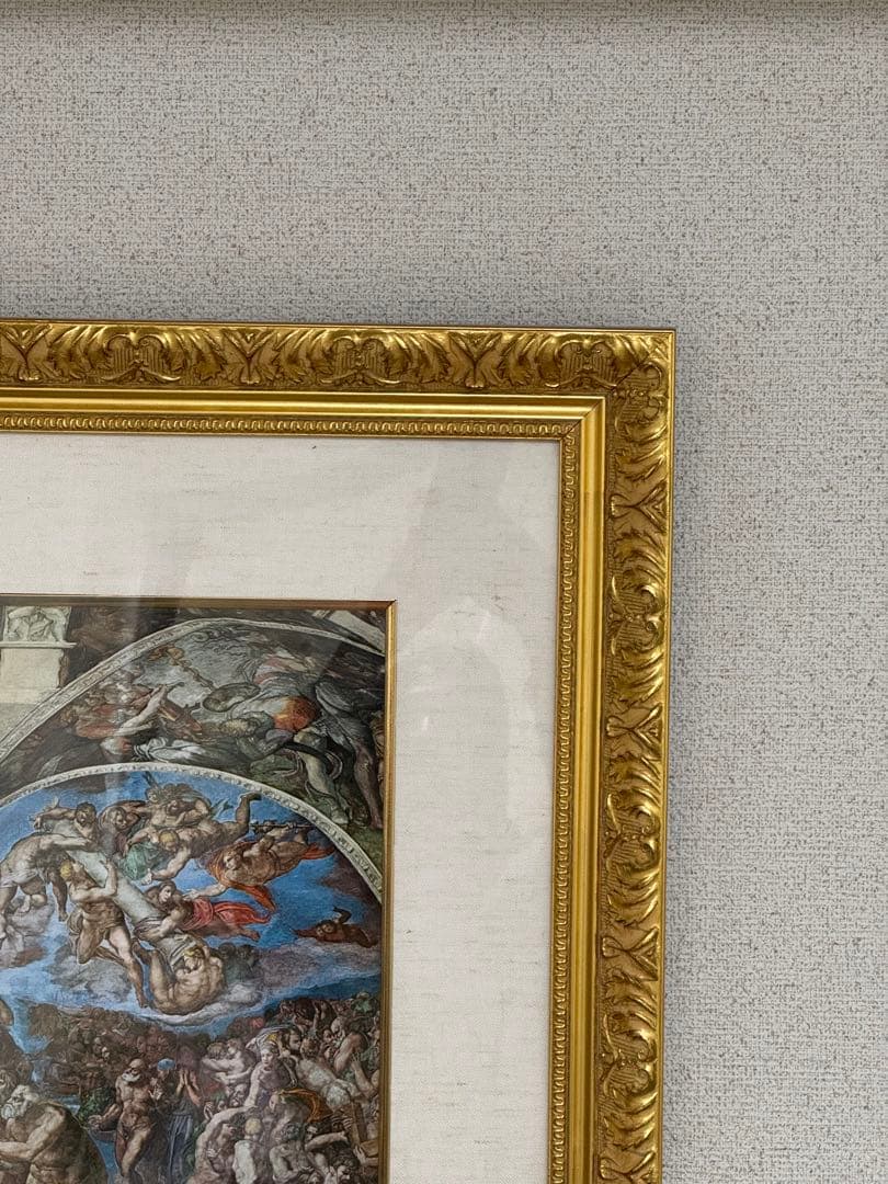 最後の審判　ミケランジェロ　ポスター　絵画　額縁　アート