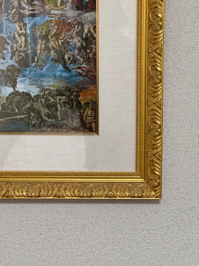 最後の審判　ミケランジェロ　ポスター　絵画　額縁　アート