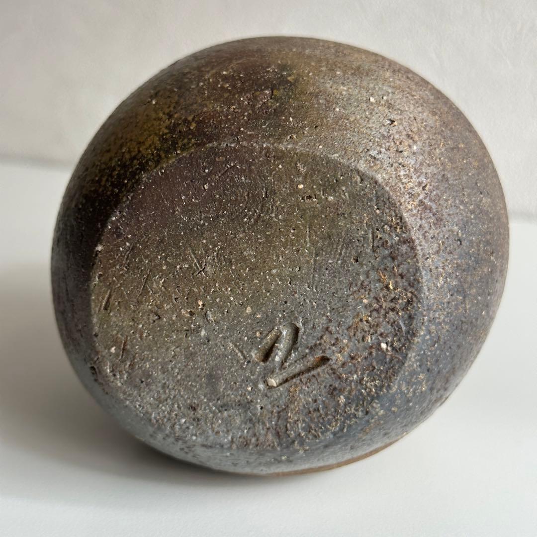 各見政峯 (政美) 備前 牡丹餅 徳利 共箱