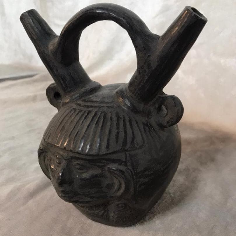 モチェ土器　アンデス土器　100～800年頃　ペルー　プレインカ　注口壺