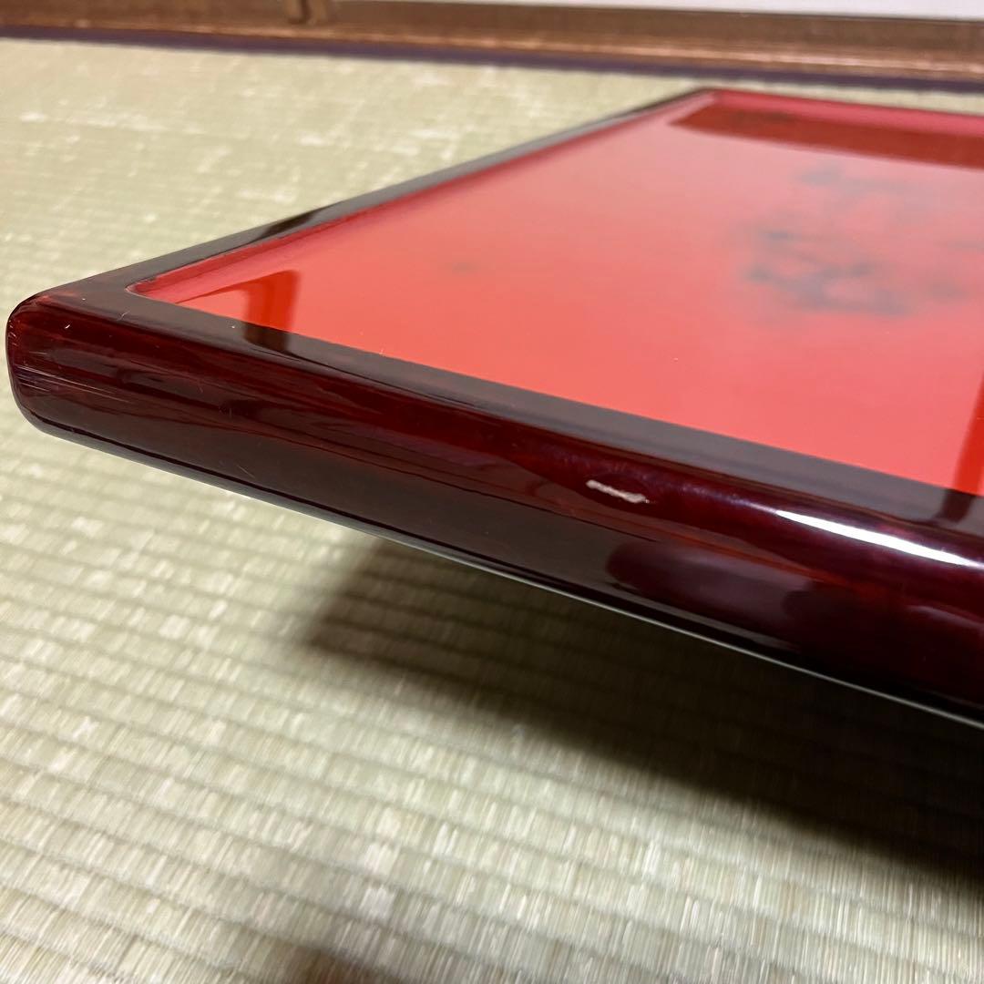 輪島塗 研き出し 木製 朱塗 天板 炬燵 こたつ 61cm角