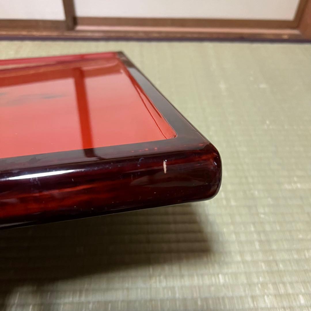 輪島塗 研き出し 木製 朱塗 天板 炬燵 こたつ 61cm角