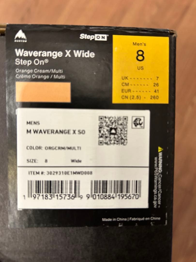 Burton Waverange X バインディングセット 26cm Sサイズ