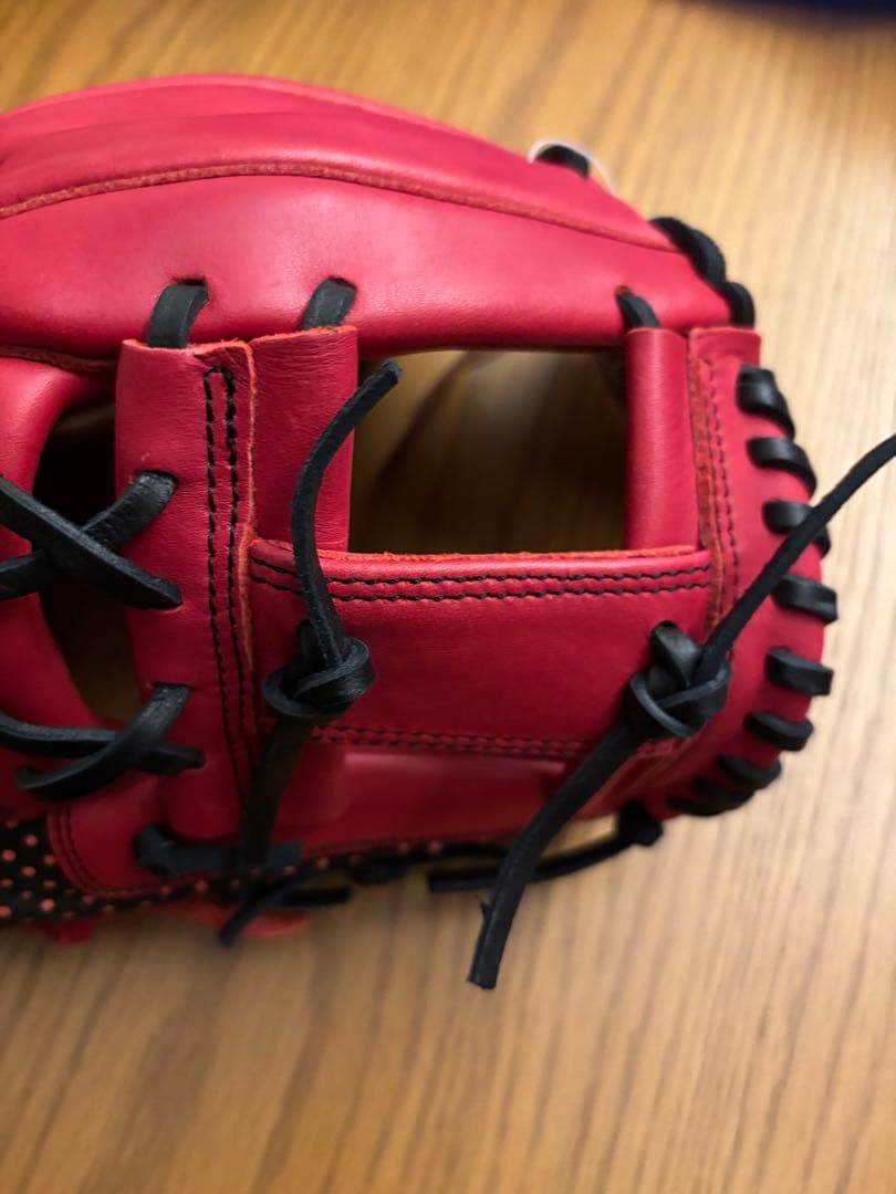 ミズノ TECH FIRE 軟式グローブ オールラウンド用 レッド×ブラック