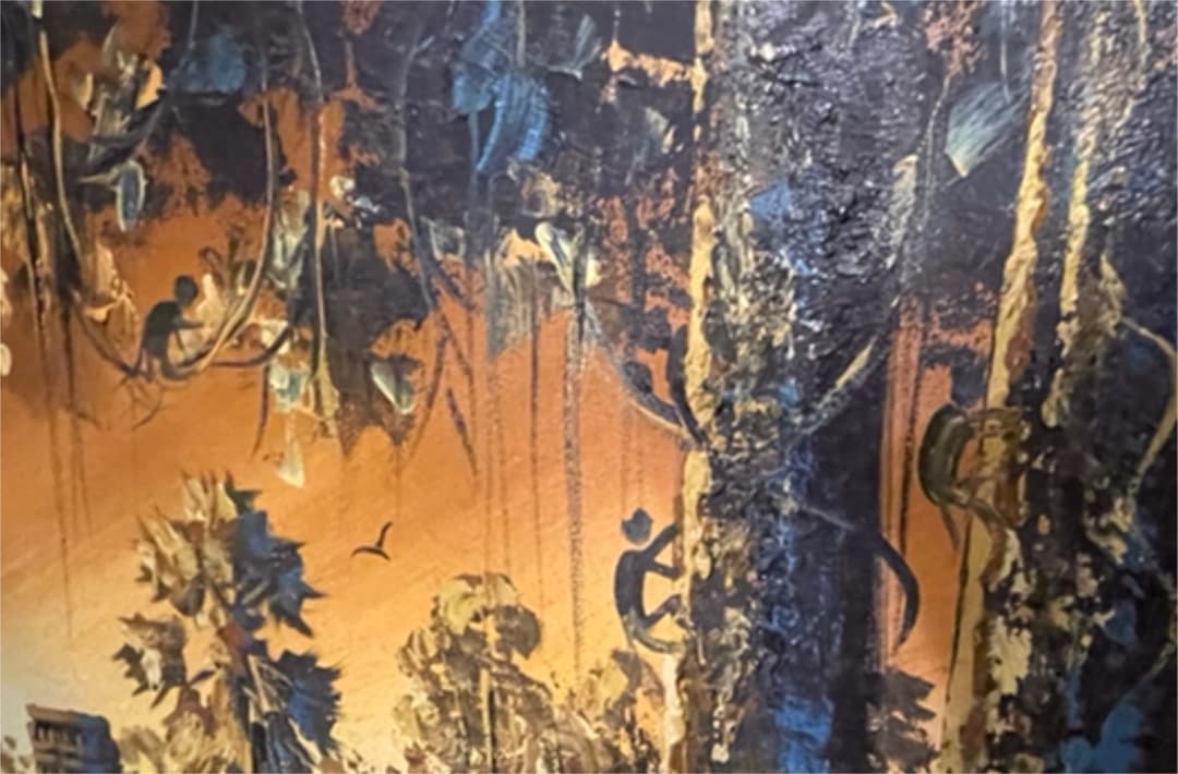 カンボジア　アンコールワット遺跡　絵画　油絵