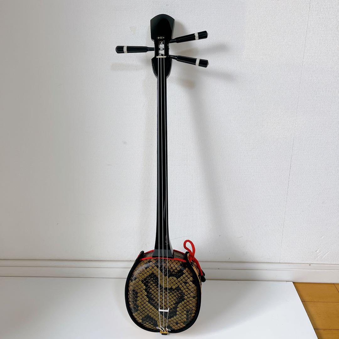 ★美品★沖縄三線 人工革張り 伝統楽器 和楽器 琉球 弦楽器 初心者 琉球