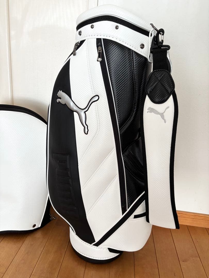 PUMA プーマ コア キャディバッグ ホワイト/ブラック 9.0型