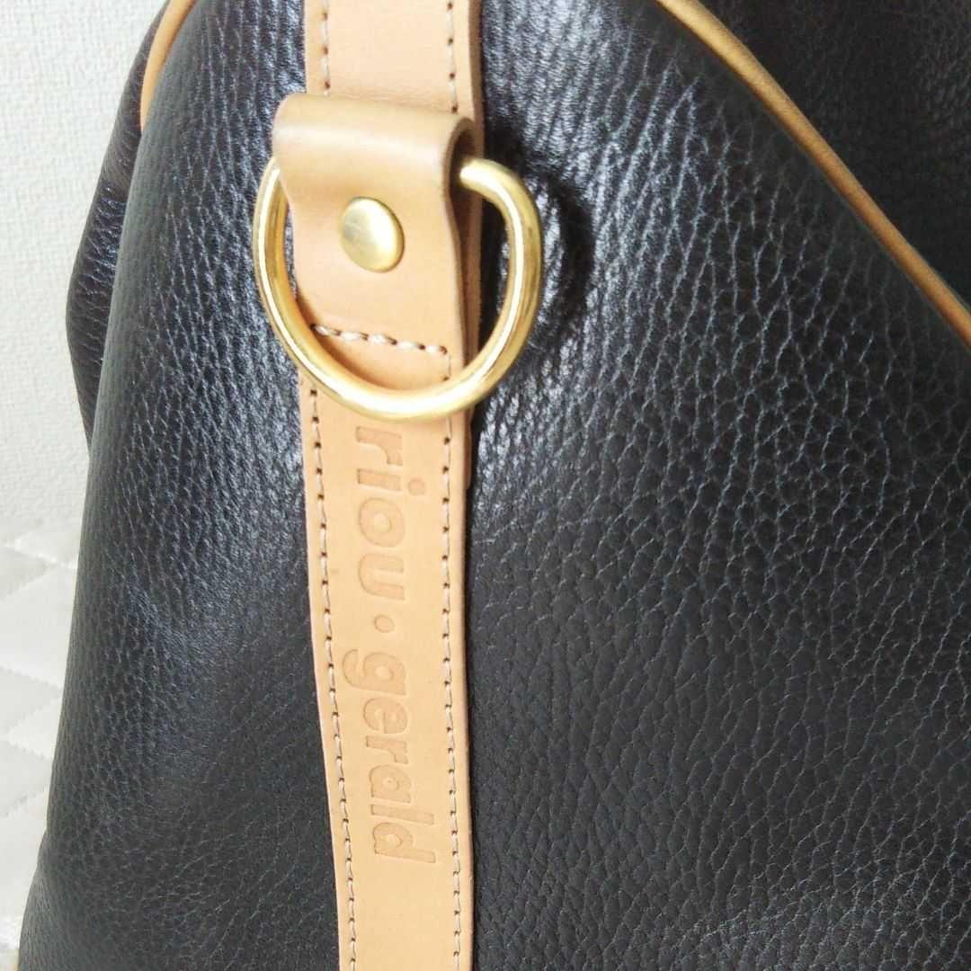 ボストンバッグ Riou・Gerald 革 ブラック