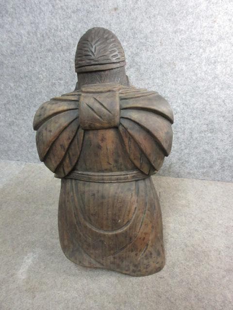 木彫り 恵比寿尊 置物 [B31526]