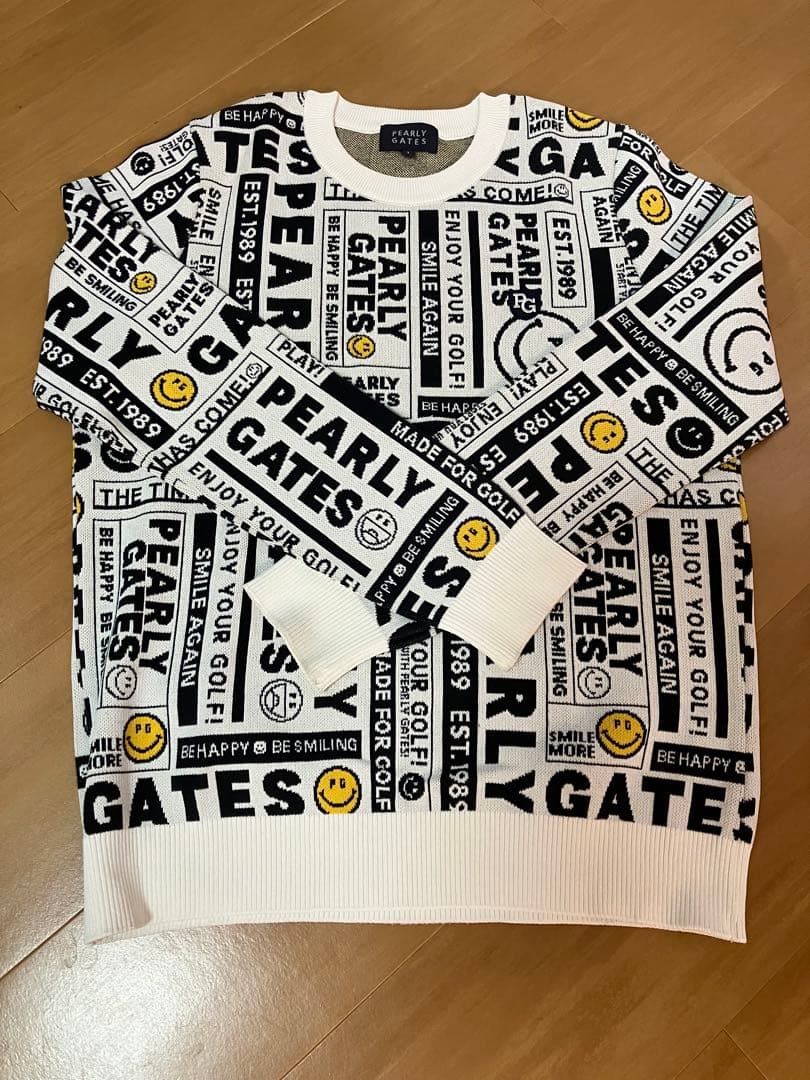 PEARLY GATES ロゴプリントセーター サイズ1