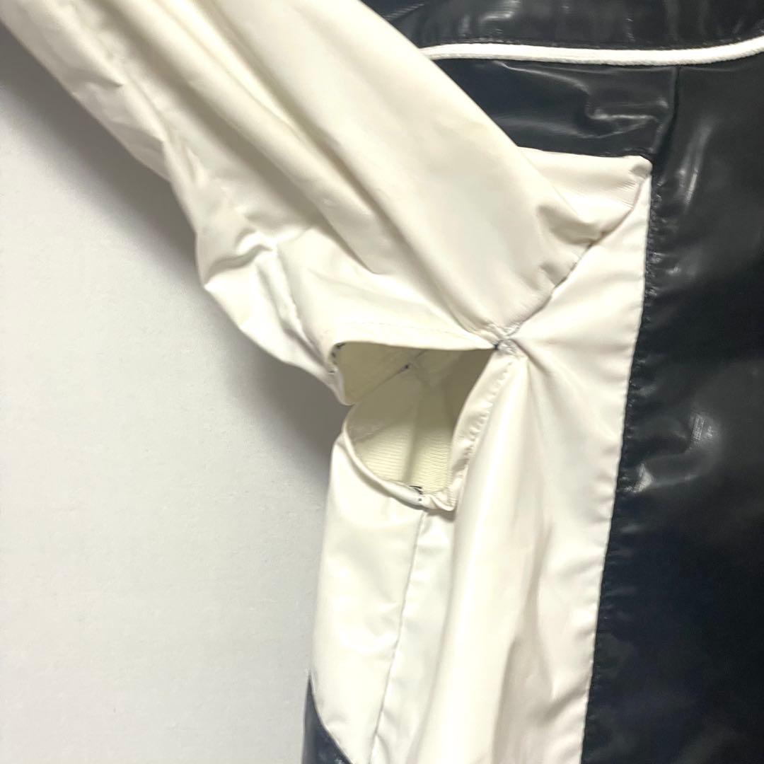 NIKE ナイロンエナメルプルオーバーシャツ 刺繍ロゴ 野球ピステ 黒 M