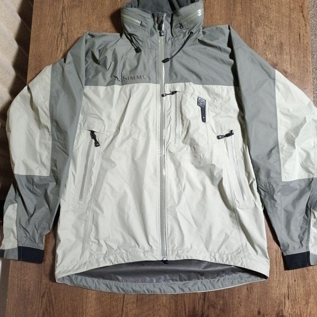 SIMMS ゴアテックスジャケット Sサイズ グレー/アイボリー