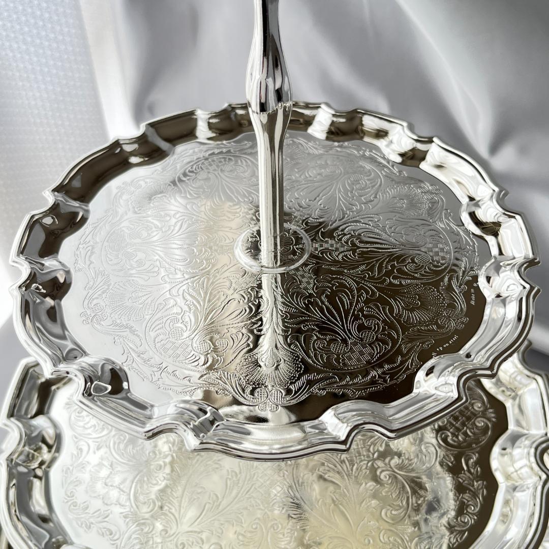 【QUEEN ANNE】 チッペンデールのケーキスタンド 3段